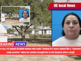Police say a 55-pound disabled woman who hadn't bathed in 5 years looked like a 'concentration camp survivor' when her mother brought her to the hospital with a cough