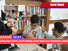 Sterling High School's scarf-knitting project helps local elementary students